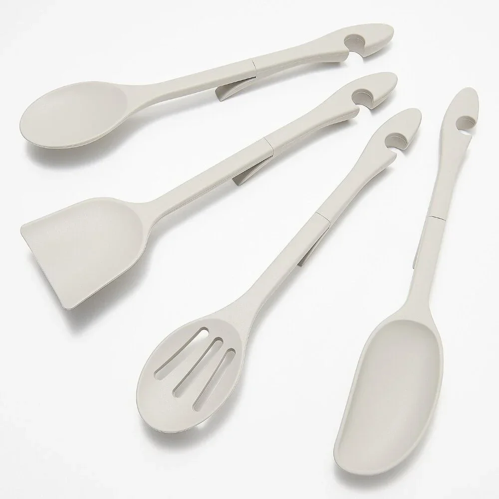 Cook's Essentials Set of 4 Silicone Utensils - Grey K51989 -